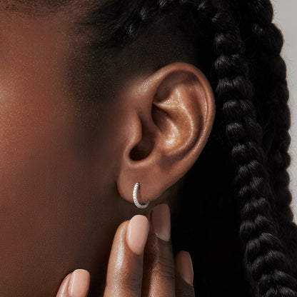 Small Perfect Hoop Lab Diamond Earrings