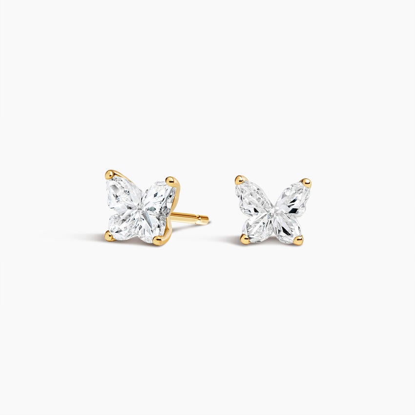 Butterfly Custom-Cut Lab Diamond Stud Earrings (1 1/4 ct. tw.)
