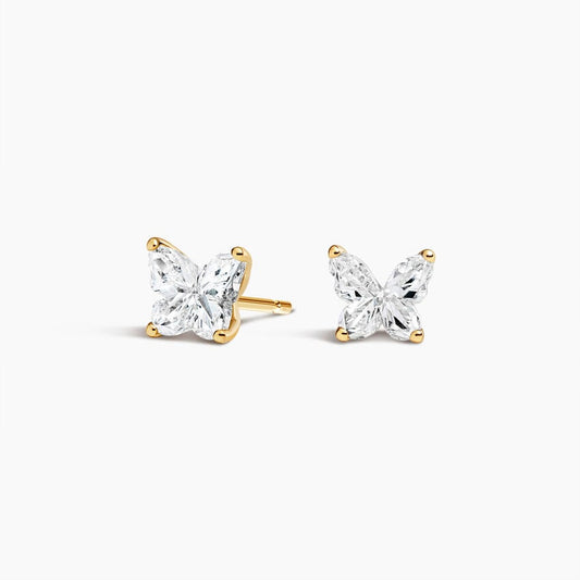 Butterfly Custom-Cut Lab Diamond Stud Earrings (1 1/4 ct. tw.)