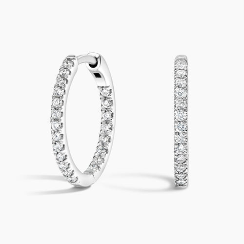 Small Perfect Hoop Lab Diamond Earrings