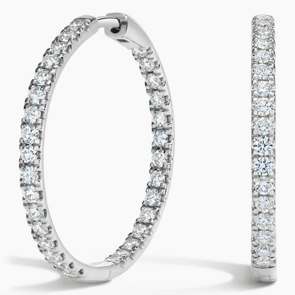 Large Perfect Luxe Hoop Lab Diamond Earrings