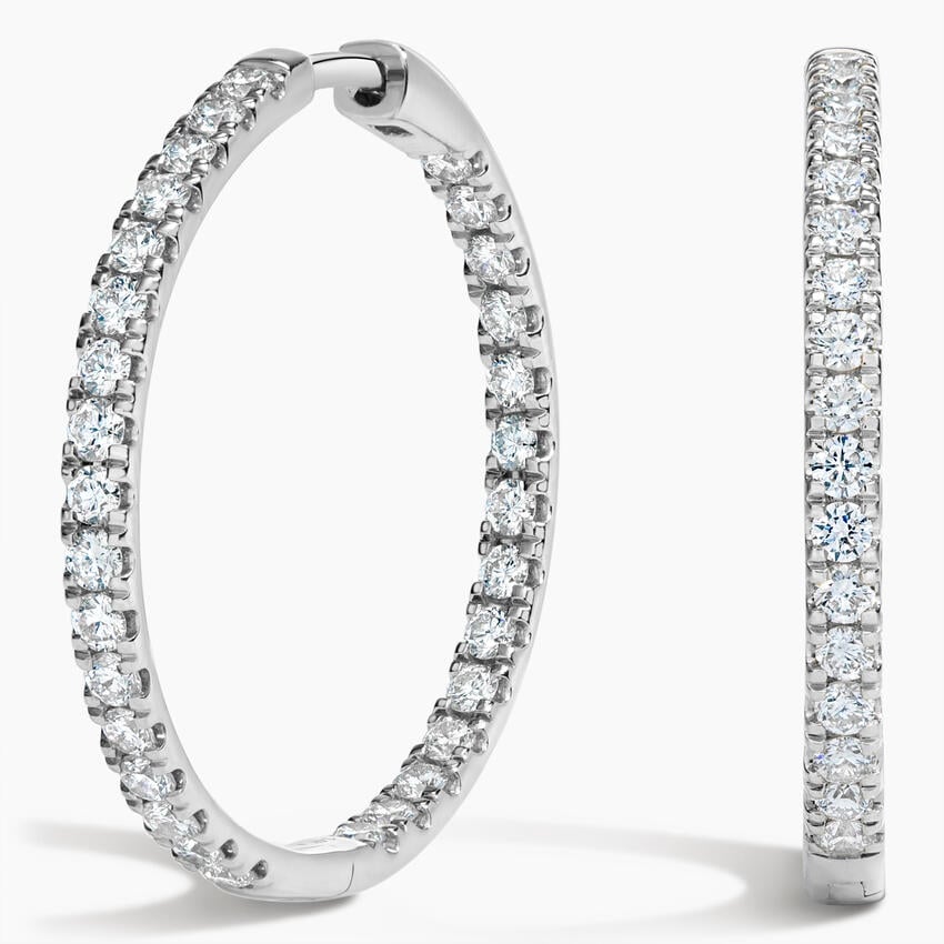 Medium Perfect Luxe Hoop Lab Diamond Earrings
