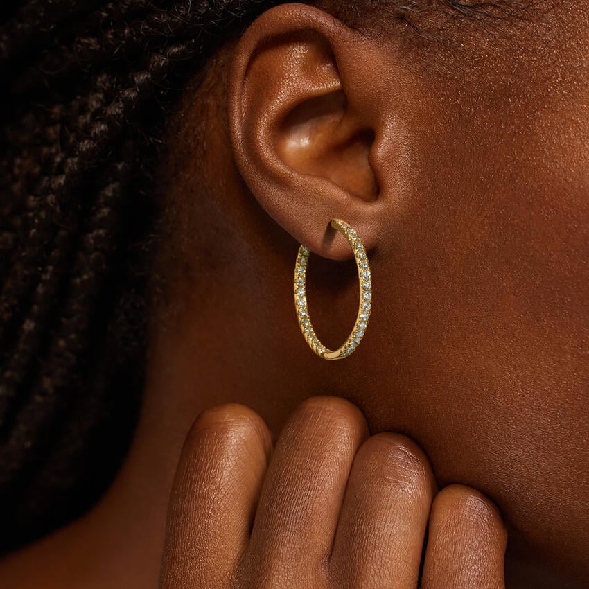 Medium Perfect Luxe Hoop Lab Diamond Earrings