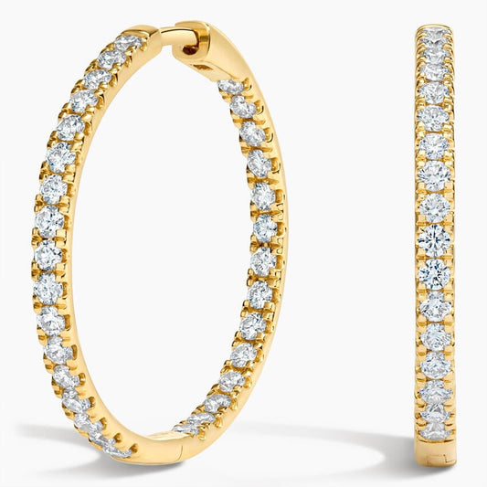 Medium Perfect Luxe Hoop Lab Diamond Earrings