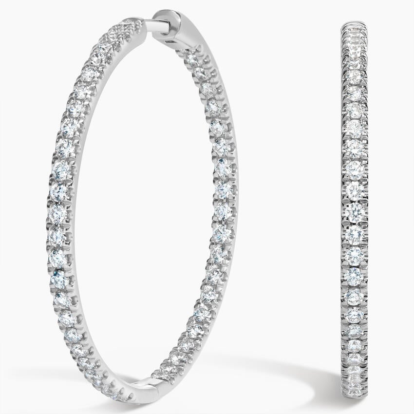 Large Perfect Luxe Hoop Lab Diamond Earrings