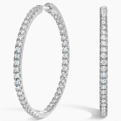 Large Perfect Luxe Hoop Lab Diamond Earrings