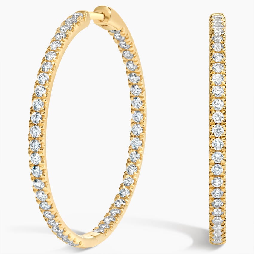Medium Perfect Luxe Hoop Lab Diamond Earrings