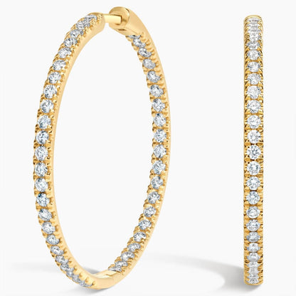 Medium Perfect Luxe Hoop Lab Diamond Earrings