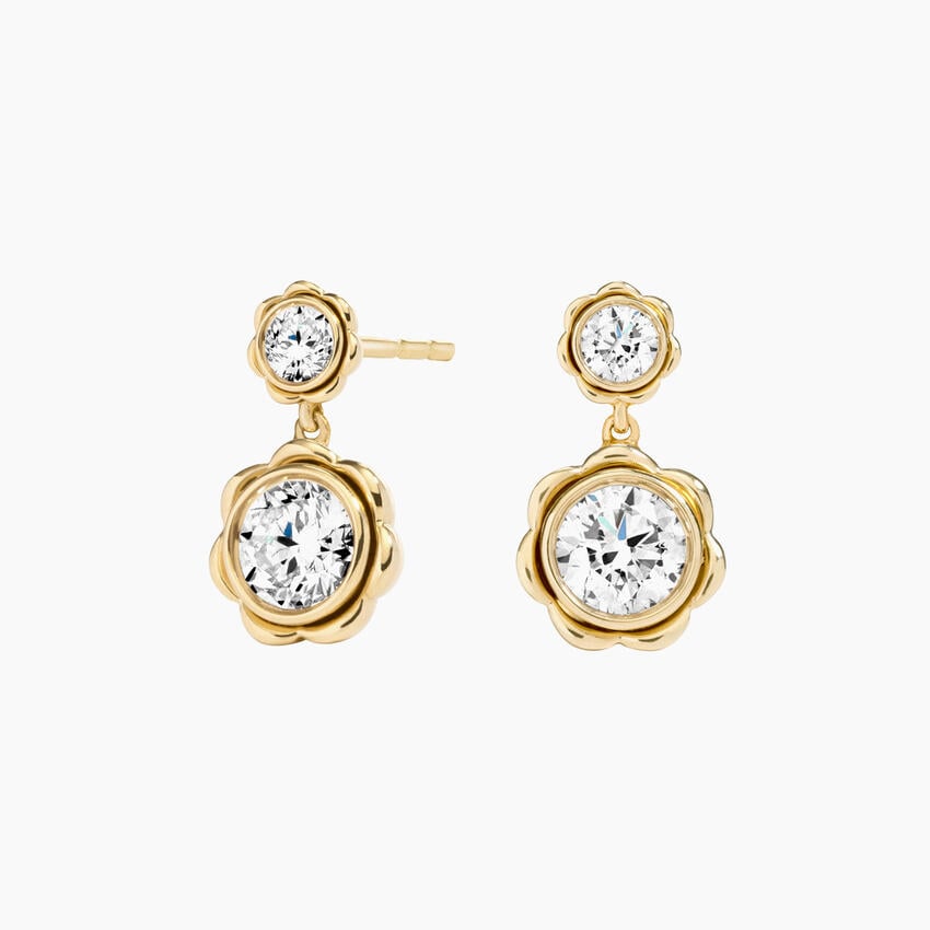 Carbon Capture Lab Diamond Flower Earrings (3/4 ct. tw.)