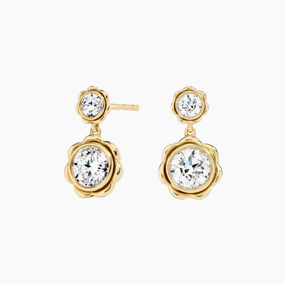 Carbon Capture Lab Diamond Flower Earrings (3/4 ct. tw.)