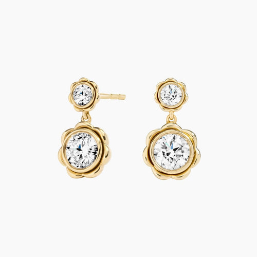 Carbon Capture Lab Diamond Flower Earrings (3/4 ct. tw.)