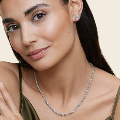 Emerald Cut Lab Grown Diamond Halo Stud Earrings (1 2/3 ct. tw.)