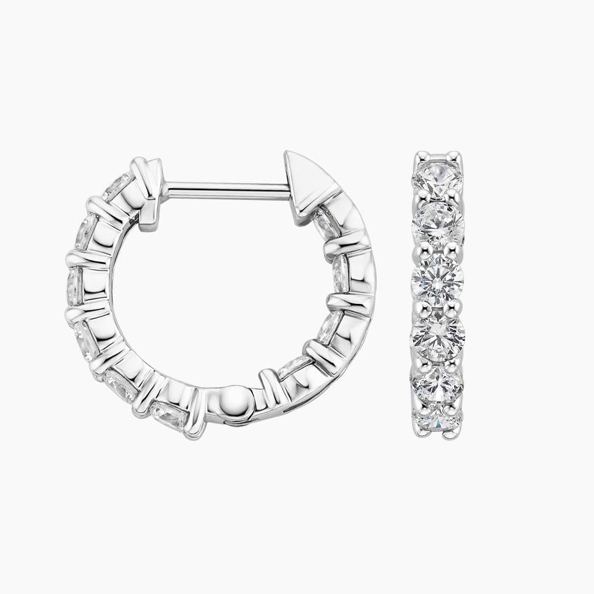Petite Alisha Lab Diamond Huggie Earrings (1 1/2 ct. tw.)