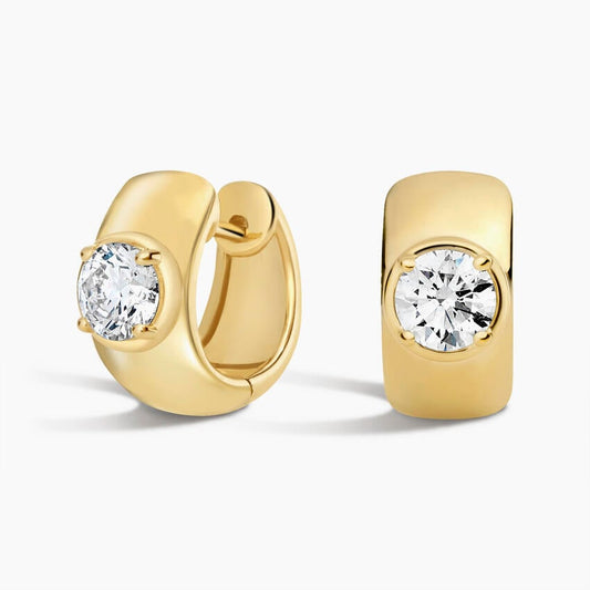 Billie Emerald-Cut Lab Diamond Wide Hoop Earrings (1 ct. tw.)