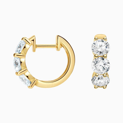 Zelda Emerald-Cut Lab Diamond Huggie Hoop Earrings (2 ct. tw.)