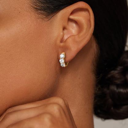 Zelda Emerald-Cut Lab Diamond Huggie Hoop Earrings (2 ct. tw.)