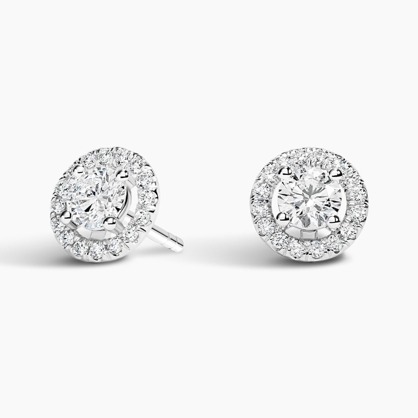Lab Grown Diamond Halo Stud Earrings (1 1/5 ct. tw.)
