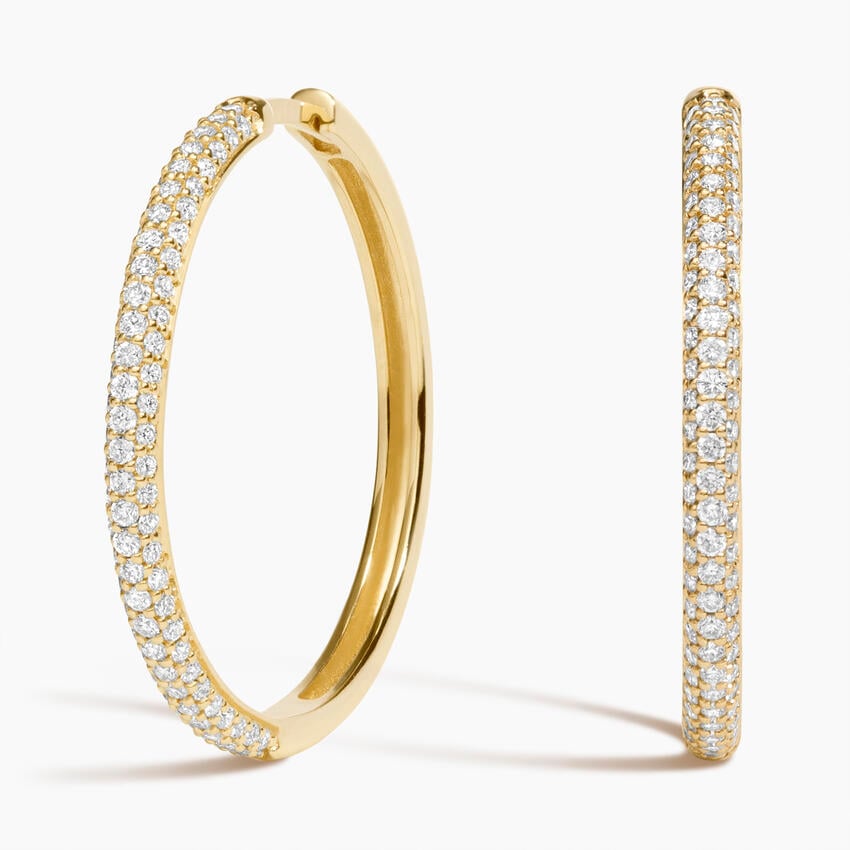 Lab Diamond Tube Hoop Earrings (1 1/4 ct. tw.)