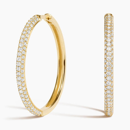 Lab Diamond Tube Hoop Earrings (1 1/4 ct. tw.)