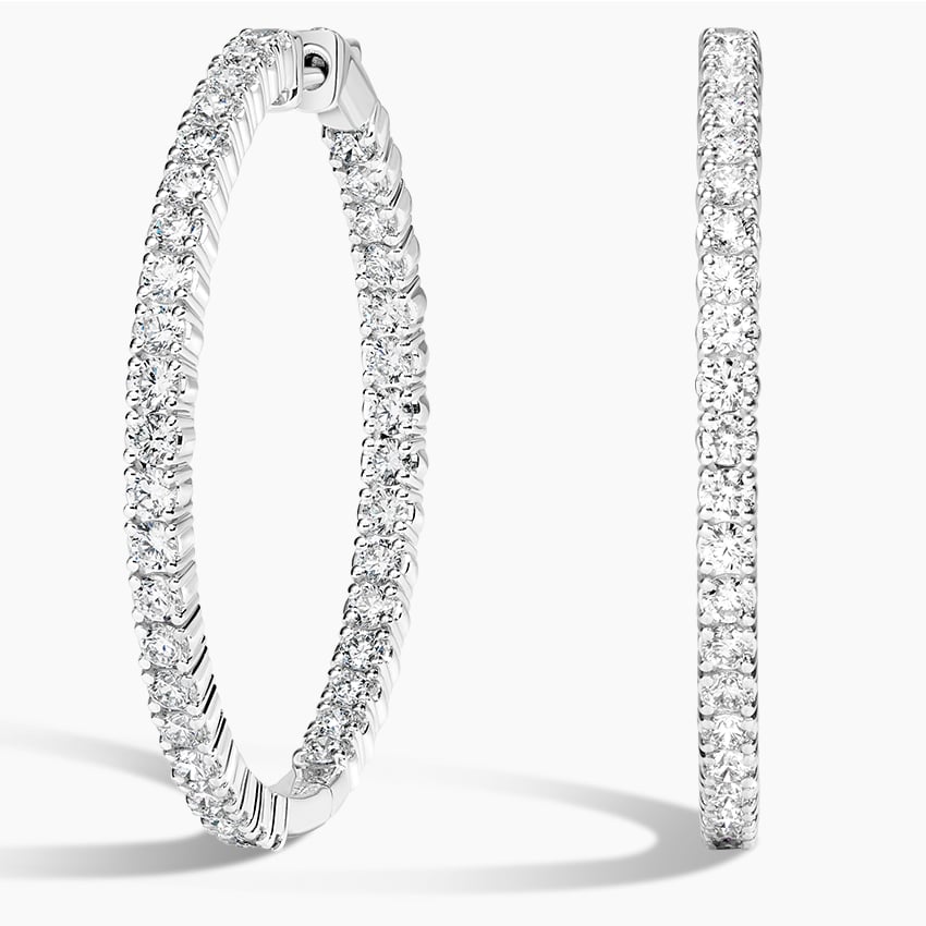 Large Perfect Luxe Hoop Lab Diamond Earrings