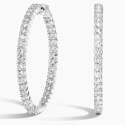 Medium Perfect Luxe Hoop Lab Diamond Earrings