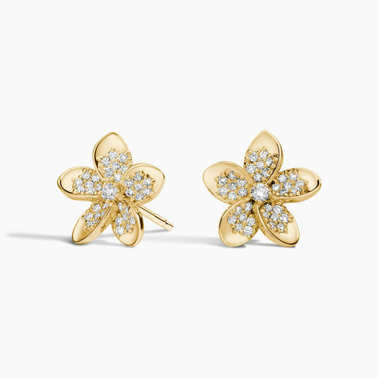 Plumeria Lab Diamond Stud Earrings (1/4 ct. tw.)
