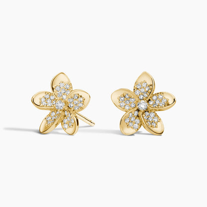 Plumeria Lab Diamond Stud Earrings (1/4 ct. tw.)