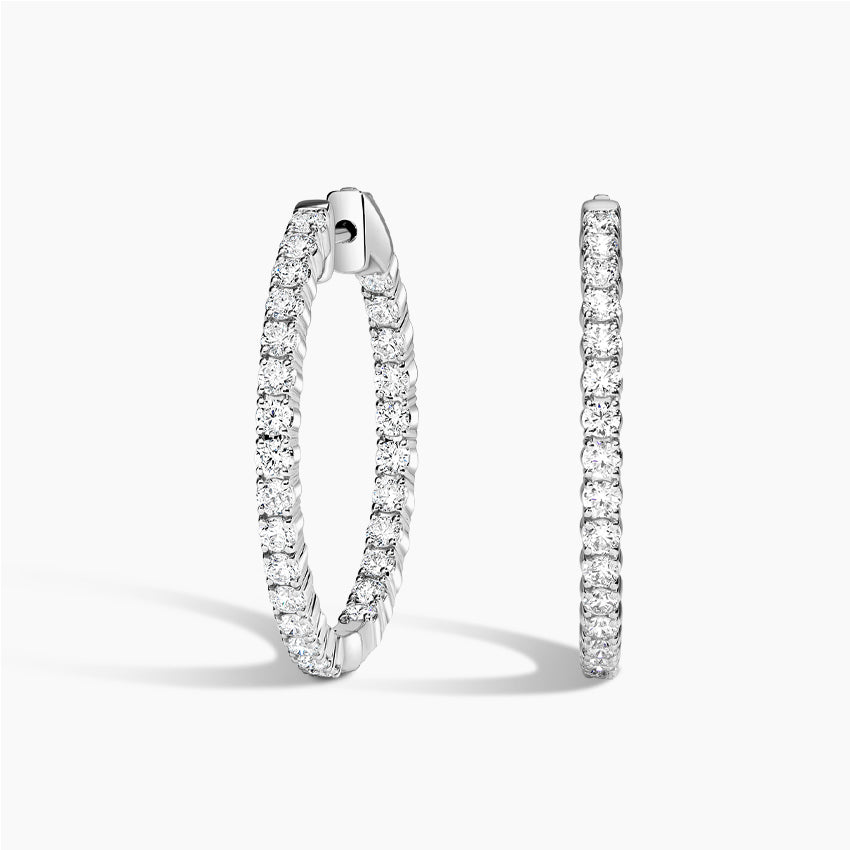 Large Perfect Luxe Hoop Lab Diamond Earrings
