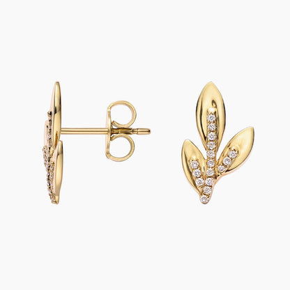 Jane Goodall Olive Branch Lab Diamond Stud Earrings (1/10 ct. tw.)