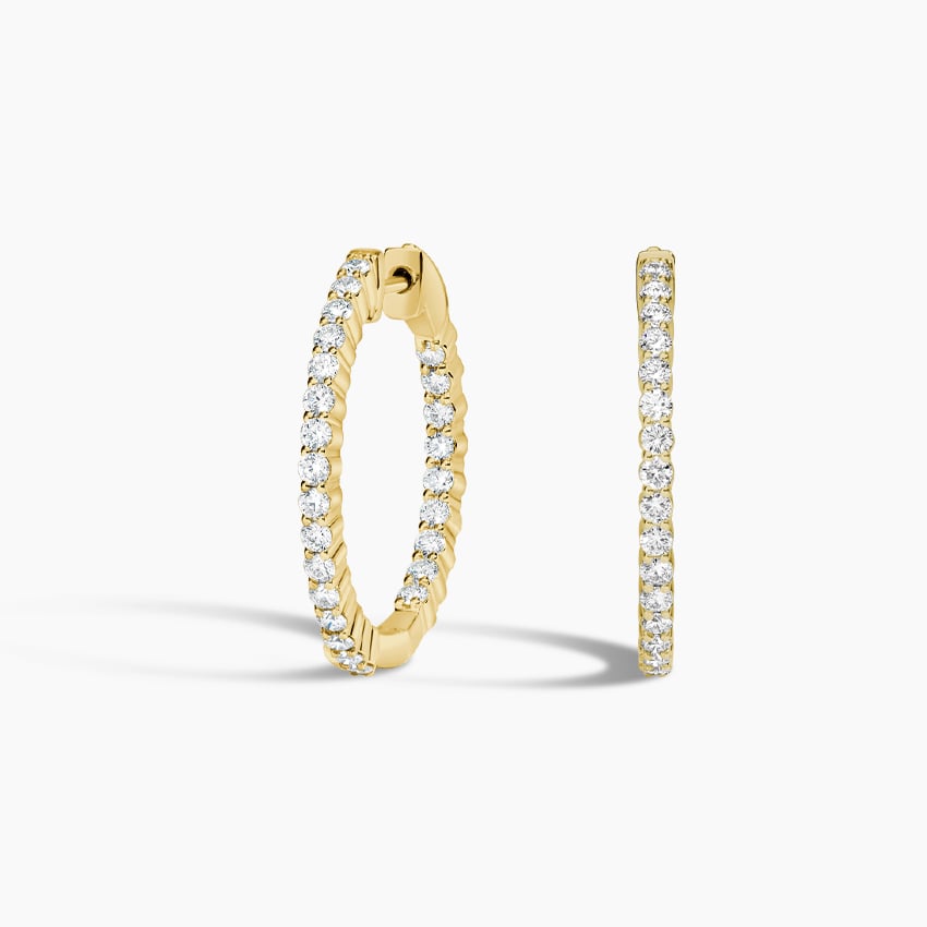 Small Perfect Luxe Hoop Lab Diamond Earrings