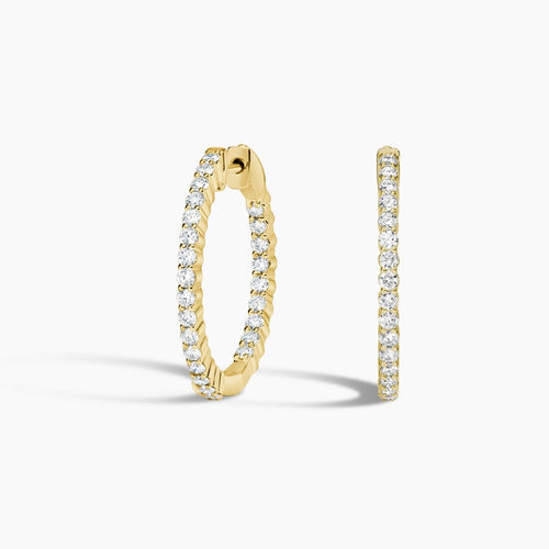 Small Perfect Luxe Hoop Lab Diamond Earrings