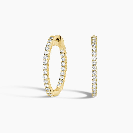 Small Perfect Luxe Hoop Lab Diamond Earrings