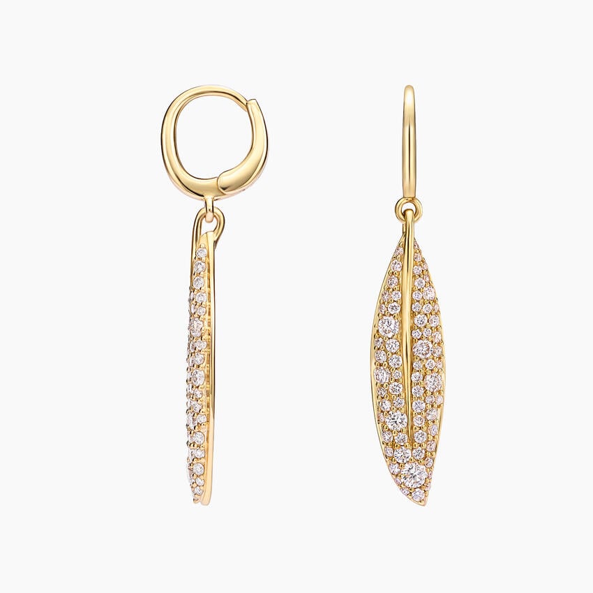 Jane Goodall Pavé Olive Branch Lab Diamond Drop Earrings (7/8 ct. tw.)
