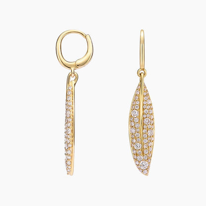 Jane Goodall Pavé Olive Branch Lab Diamond Drop Earrings (7/8 ct. tw.)