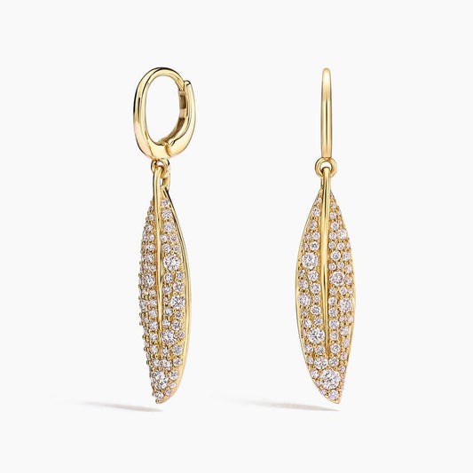Jane Goodall Pavé Olive Branch Lab Diamond Drop Earrings (7/8 ct. tw.)
