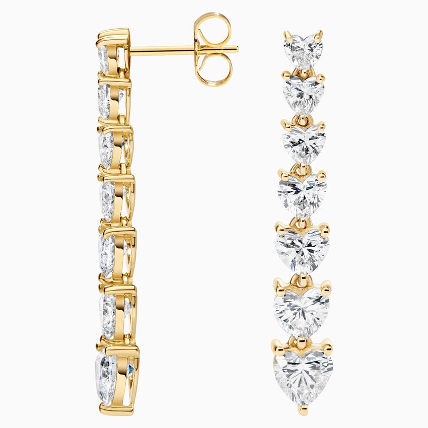 Heart Shaped Lab Diamond Tennis Earrings (3 ct. tw.)