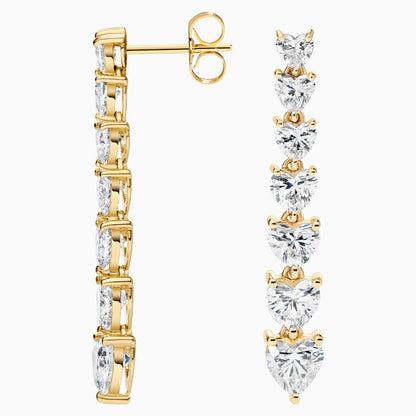 Heart Shaped Lab Diamond Tennis Earrings (3 ct. tw.)