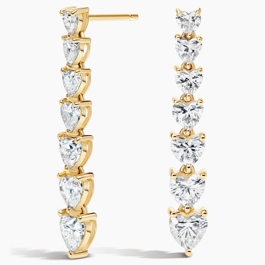 Heart Shaped Lab Diamond Tennis Earrings (3 ct. tw.)