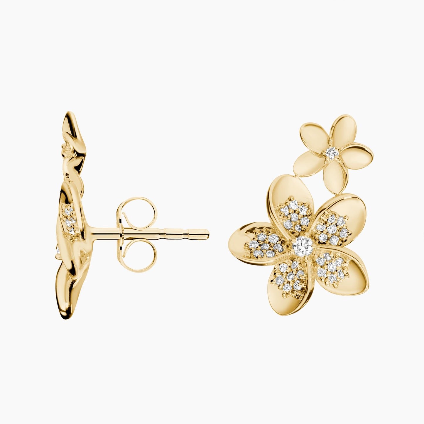 Plumeria Lab Diamond Stud Earrings (1/4 ct. tw.)