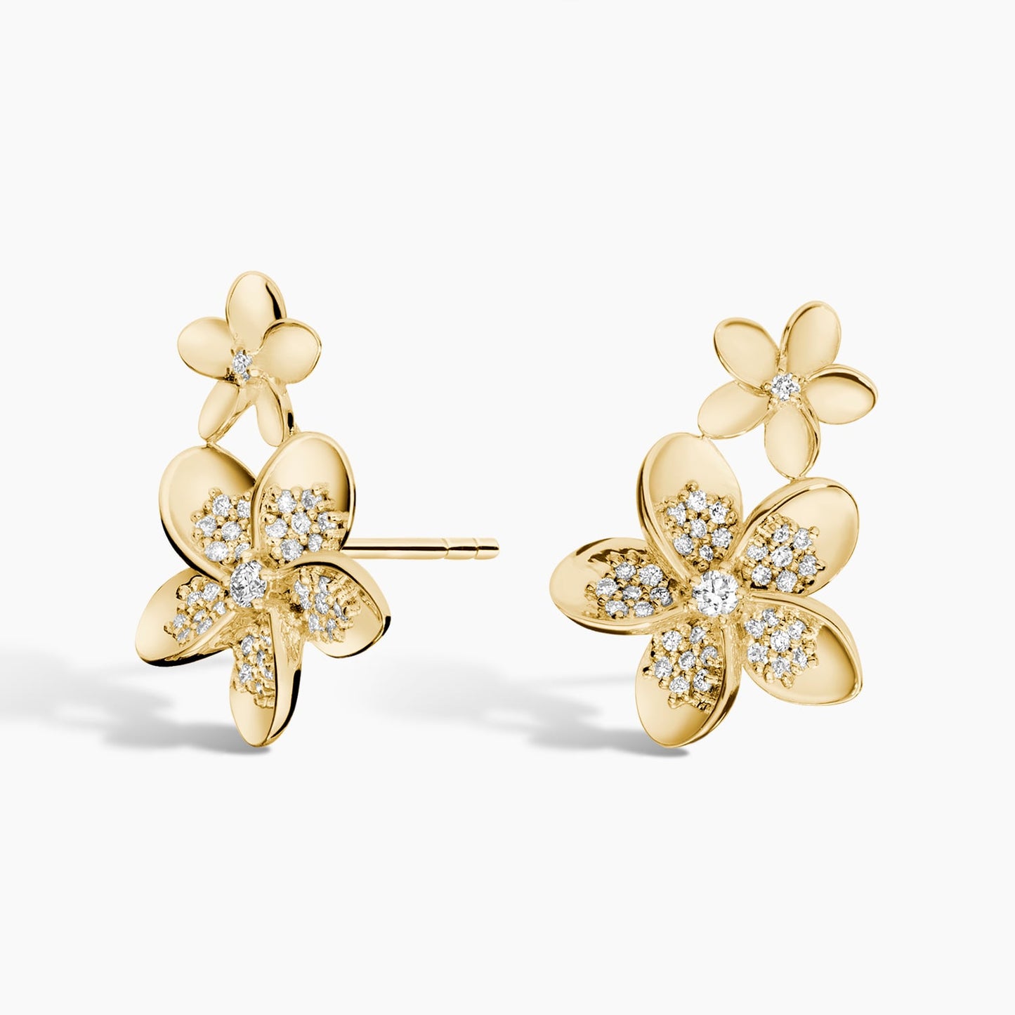 Plumeria Lab Diamond Stud Earrings (1/4 ct. tw.)