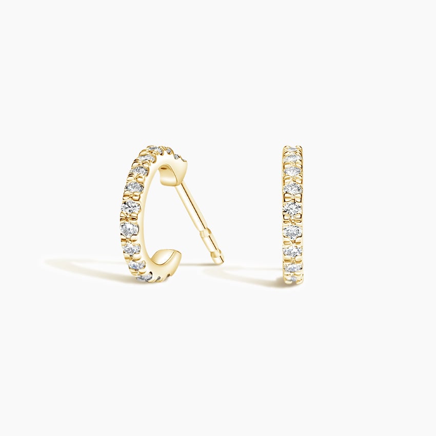 Pavé Lab Diamond Huggie Earrings (1/5 ct. tw.)