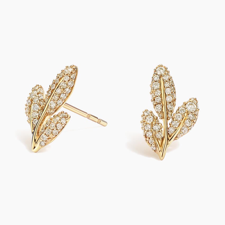 Jane Goodall Olive Branch Lab Diamond Stud Earrings (1/10 ct. tw.)