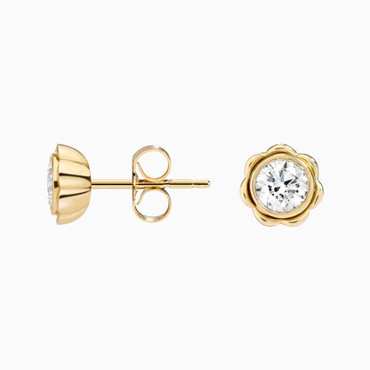 Carbon Capture Lab Diamond Flower Stud Earrings (1/2 ct. tw.)
