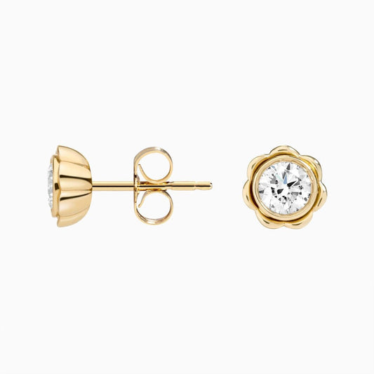 Carbon Capture Lab Diamond Flower Stud Earrings (1/2 ct. tw.)
