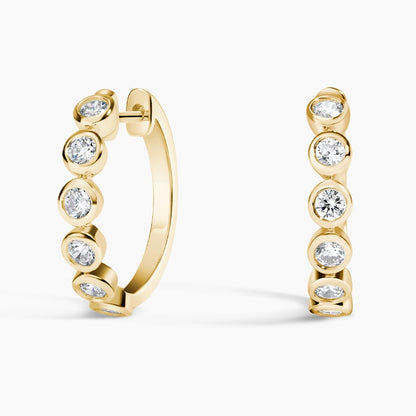 Lab Diamond Bezel Hoop Earrings (3/4 ct. tw.)