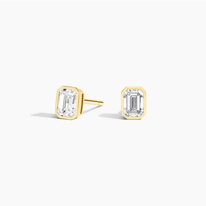 Heart Shaped Lab Diamond Bezel Stud Earrings (1/2 ct. tw.)