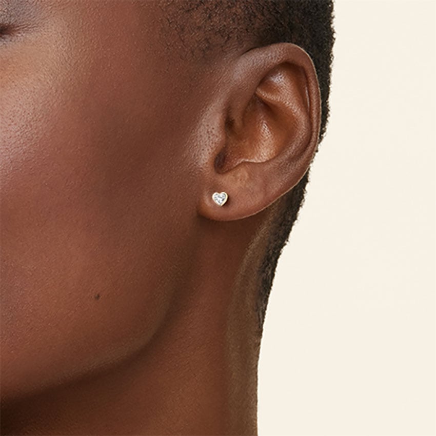 Lab Diamond Bezel Stud Earrings (1/4 ct. tw.)