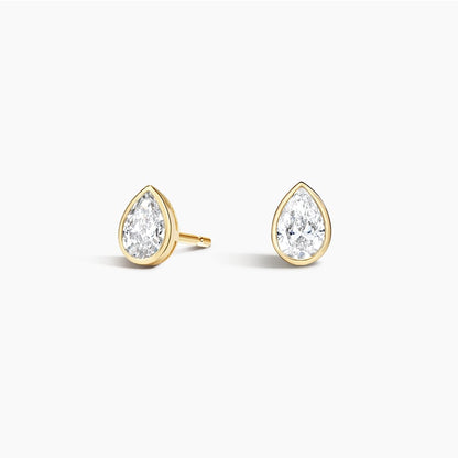 Heart Shaped Lab Diamond Bezel Stud Earrings (1/2 ct. tw.)