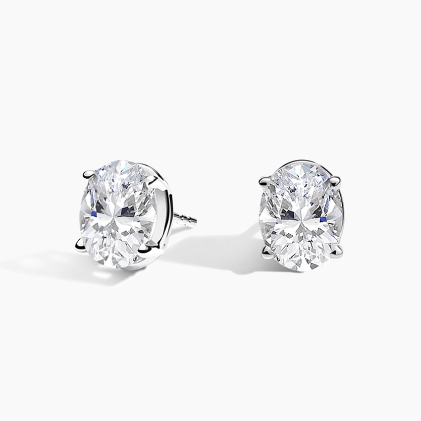 Oval Lab Grown Diamond Stud Earrings (2 ct. tw.)
