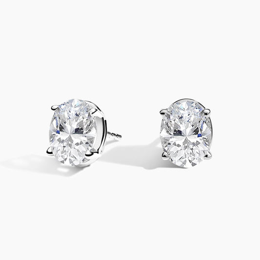 Oval Lab Grown Diamond Stud Earrings (2 ct. tw.)